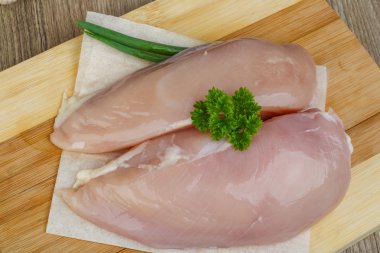 Çiğ tavuk göğsü.