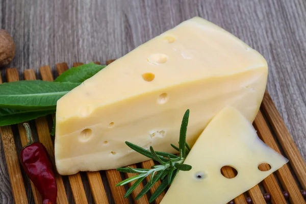 Triangle Yellow cheese — Stock Photo, Image