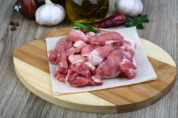 Schweinefleischwürfel — Stockfoto