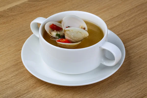 Shell soup in the bowl — Stock Photo, Image