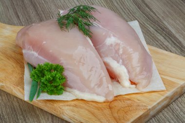 Çiğ tavuk göğsü.