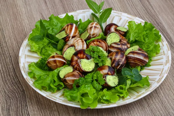 フランス料理エスカルゴ — ストック写真