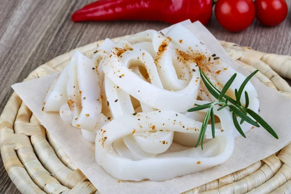 Raw squid rings — Stock Photo, Image