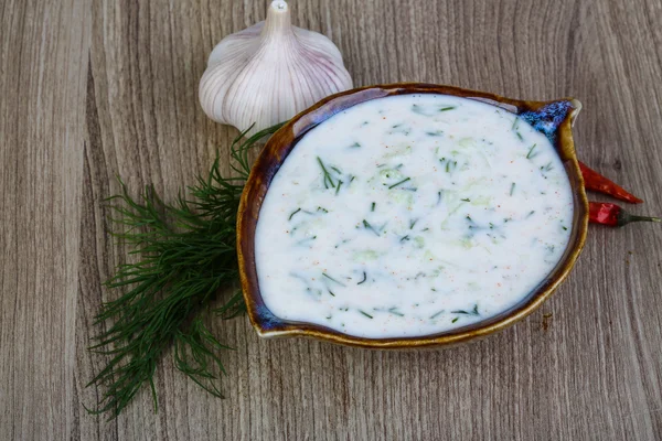 그리스 전통 요리 Tzatziki — 스톡 사진