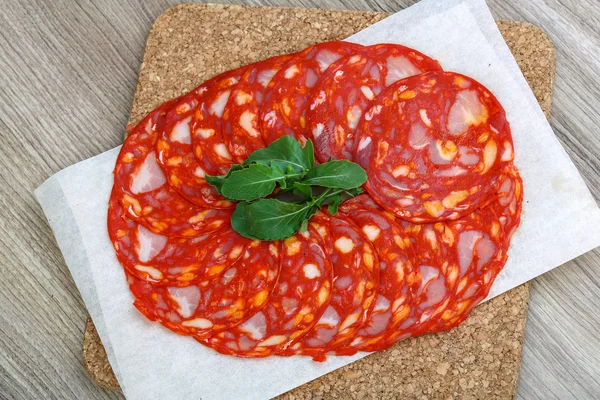 Traditionele Spaanse salami - Chorizo — Stockfoto