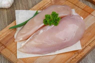 Çiğ tavuk göğsü.