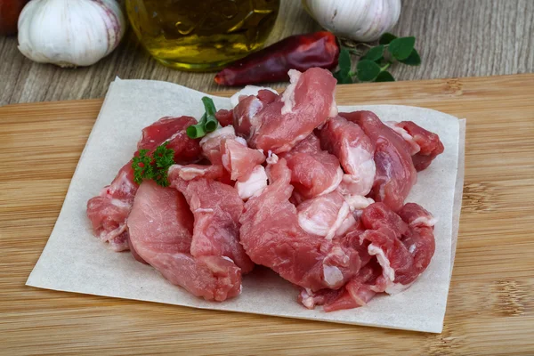 Diced pork meat — Stock Photo, Image