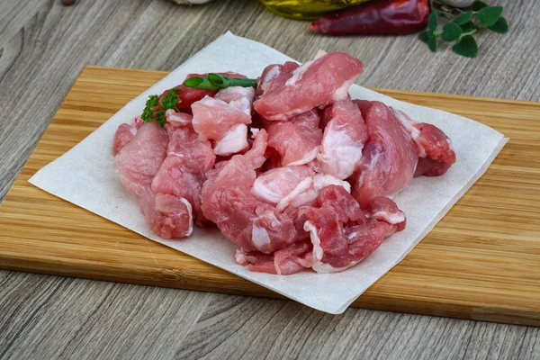 Diced pork meat — Stock Photo, Image