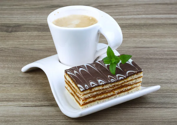 Cake with coffee — Stock Photo, Image