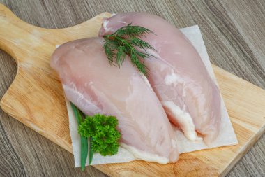 Çiğ tavuk göğsü.