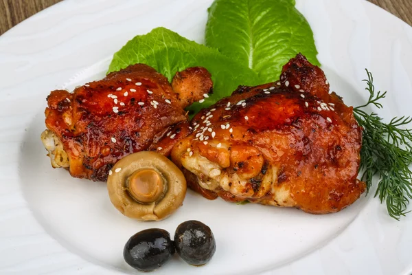 Teriyaki muslos de pollo — Foto de Stock