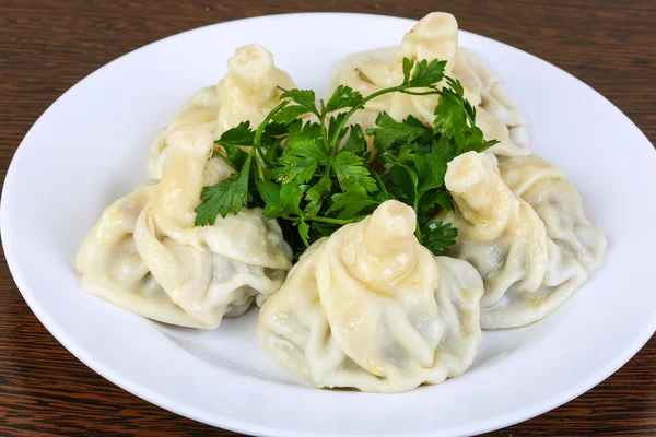 Kaukasische grote dumplings - Khinkali — Stockfoto