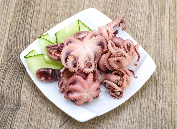 Marinated octopuses in the bowl — Stock Photo, Image