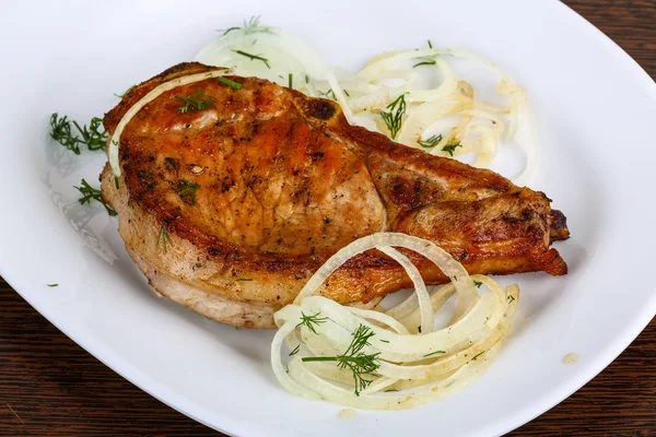 Grilled pork steak — Stock Photo, Image