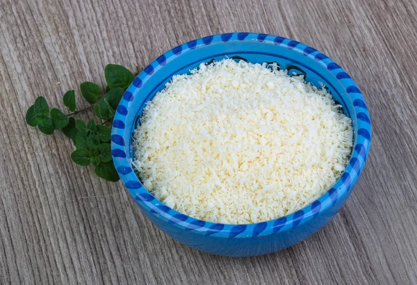 Queso parmesano rallado — Foto de Stock