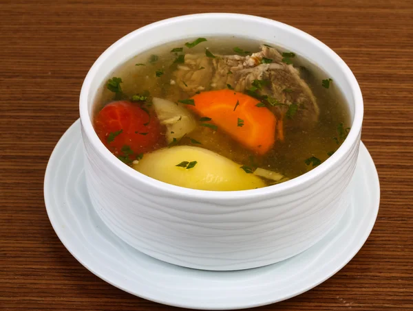 Beef soup with vegetables — Stock Photo, Image