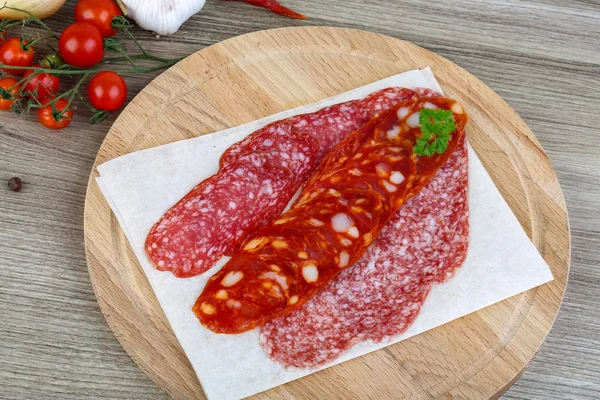 Salchicha salami con perejil —  Fotos de Stock