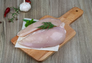 Çiğ tavuk göğsü.