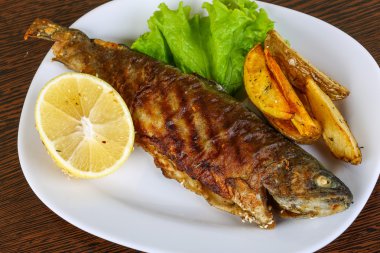 Patates ile Izgara Alabalık