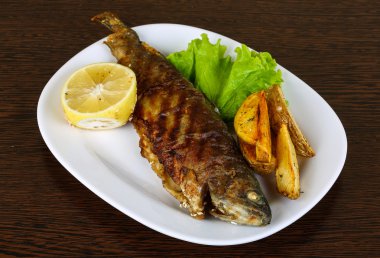 Patates ile Izgara Alabalık