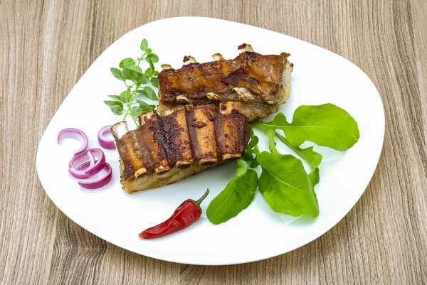 Roasted lamb ribs — Stock Photo, Image