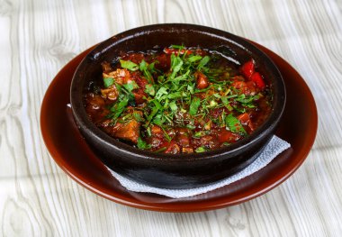 Pişmiş domates ve patlıcan