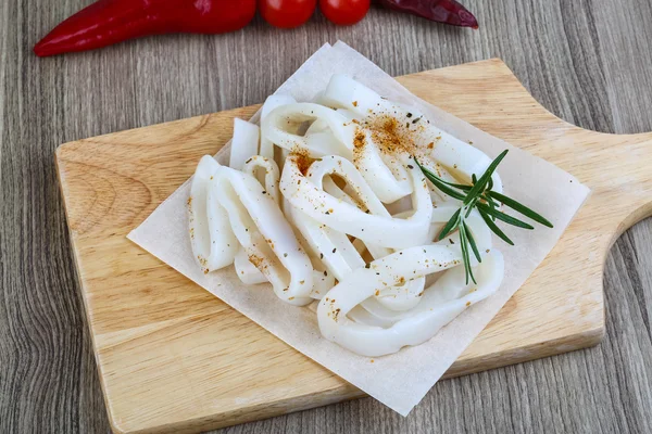 Raw squid rings — Stock Photo, Image