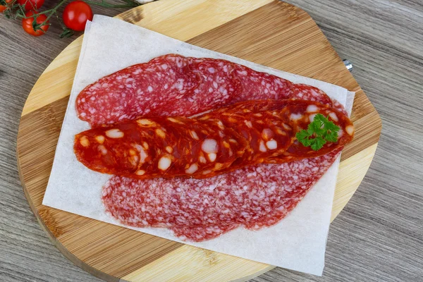 Salsiccia di salame con prezzemolo — Foto Stock