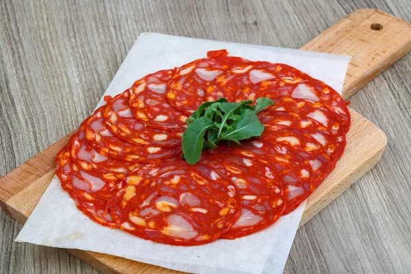 Traditional Spanish salami - Chorizo — Stock Photo, Image