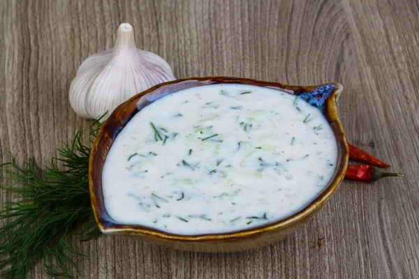 Cozinha tradicional grega Tzatziki — Fotografia de Stock