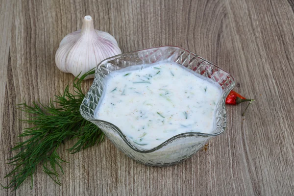 Cocina tradicional griega Tzatziki — Foto de Stock