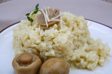 mantarlı risotto
