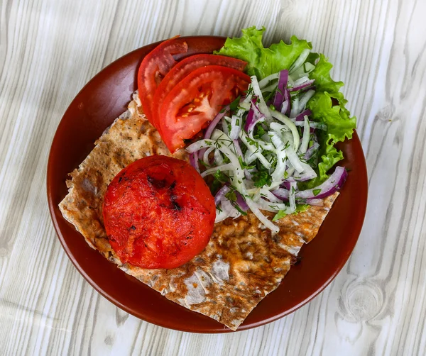 Жареный томатный хлеб — стоковое фото