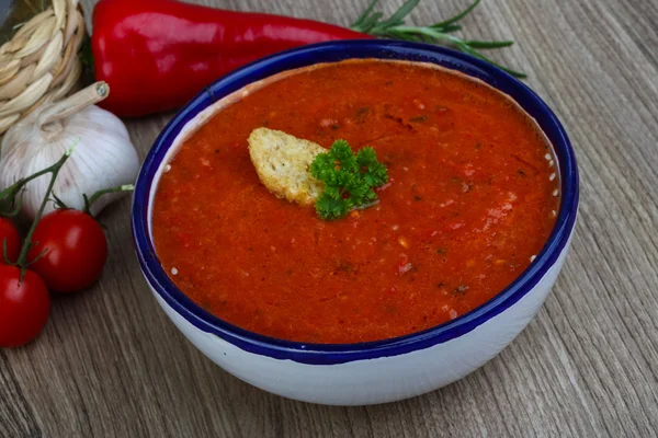 Spanish traditional soup - Gazpacho — Stock Photo, Image