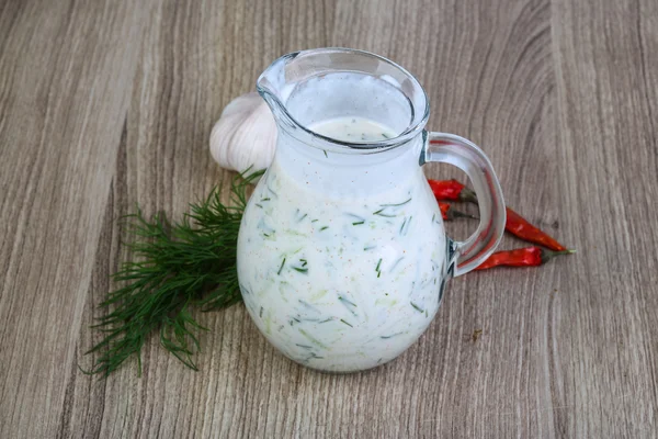 Cucina tradizionale greca Tzatziki — Foto Stock