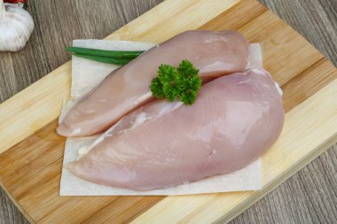 Çiğ tavuk göğsü.