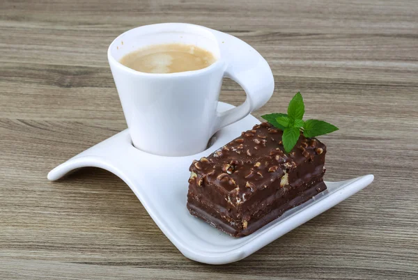 Cake with coffee — Stock Photo, Image