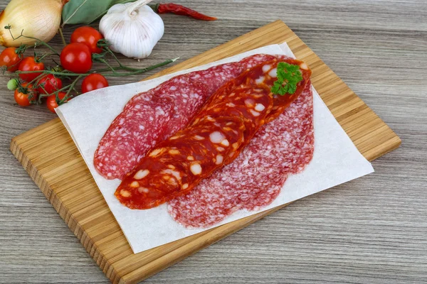 Salsiccia di salame con prezzemolo — Foto Stock