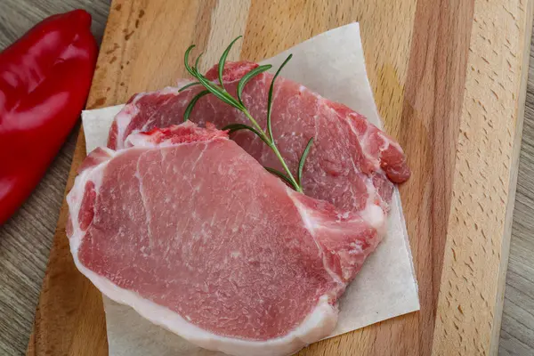 Raw pork steak — Stock Photo, Image