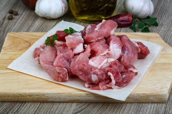 Diced pork meat — Stock Photo, Image