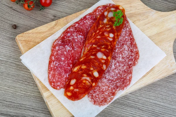 Salsiccia di salame con prezzemolo — Foto Stock