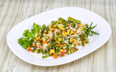 Sebze ile Meksika pirinç