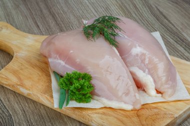 Çiğ tavuk göğsü.