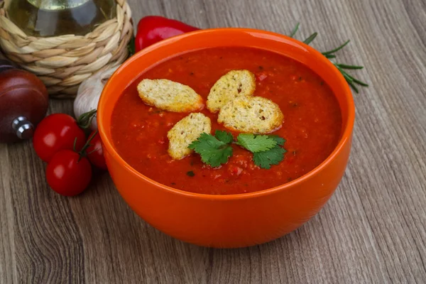 Spanish traditional soup - Gazpacho — Stock Photo, Image