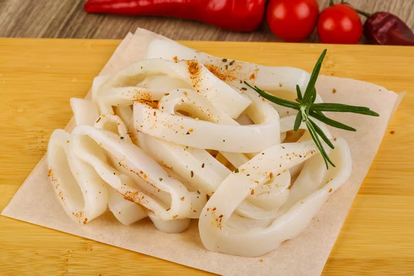 Raw squid rings — Stock Photo, Image