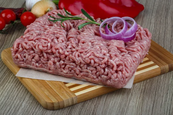 Rå köttfärs griskött — Stockfoto