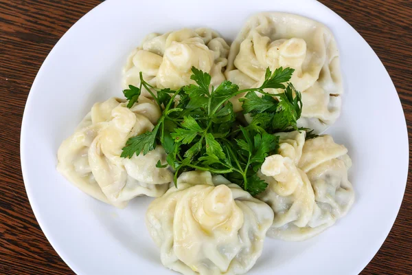 Kaukasische grote dumplings - Khinkali — Stockfoto