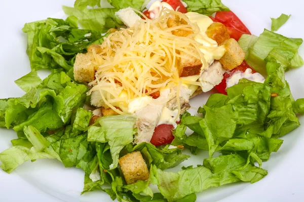 Caesar-Salat mit Huhn — Stockfoto