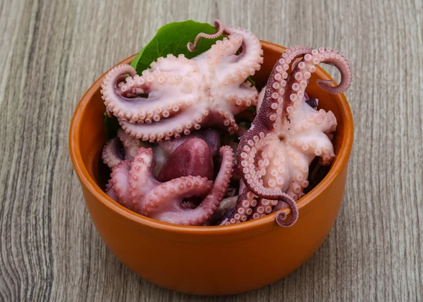 Marinated octopuses in the bowl — Stock Photo, Image