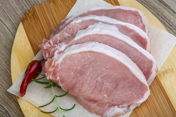 Raw pork steak — Stock Photo, Image